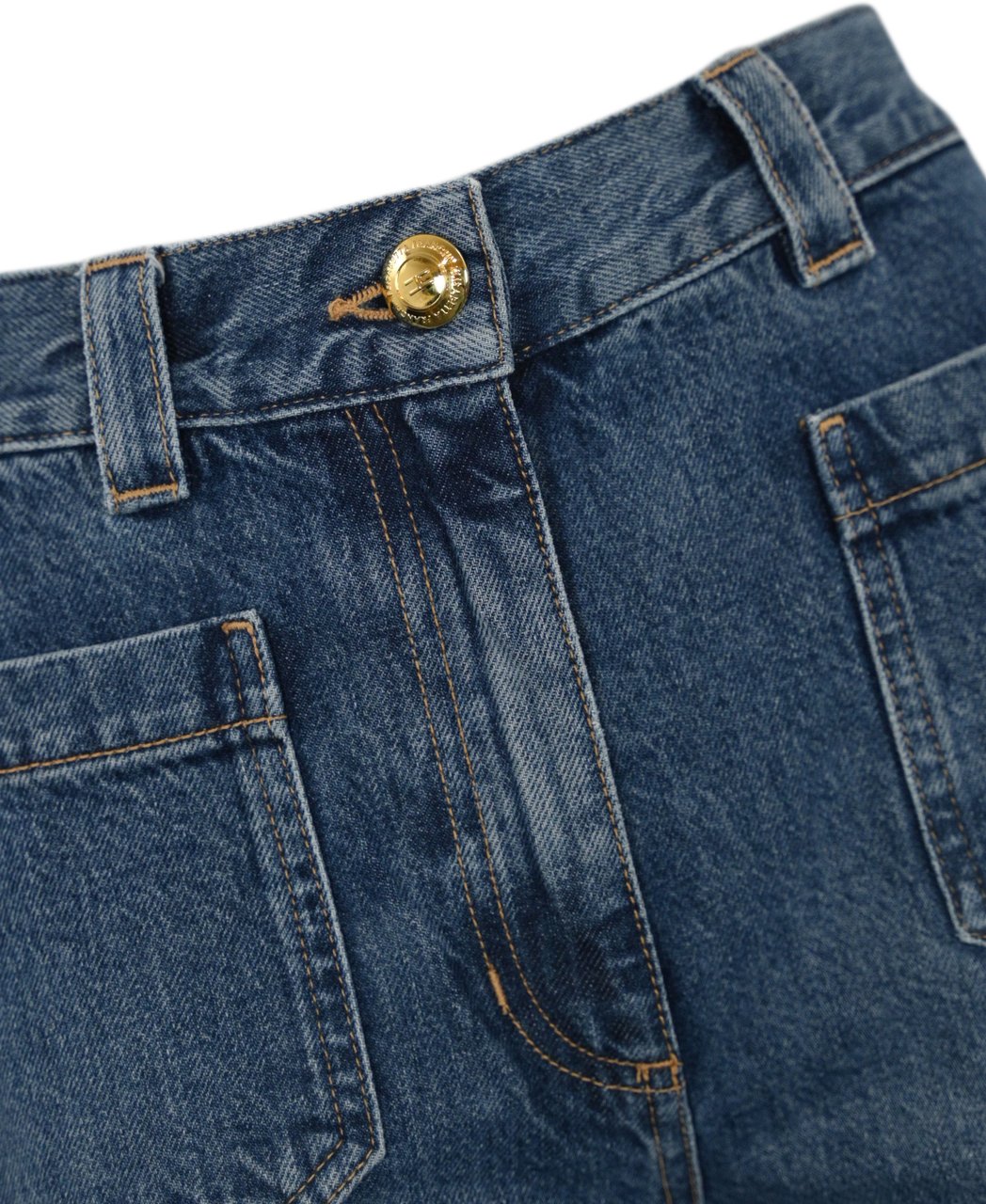Elisabetta Franchi Trousers Blue Vintage Blauw