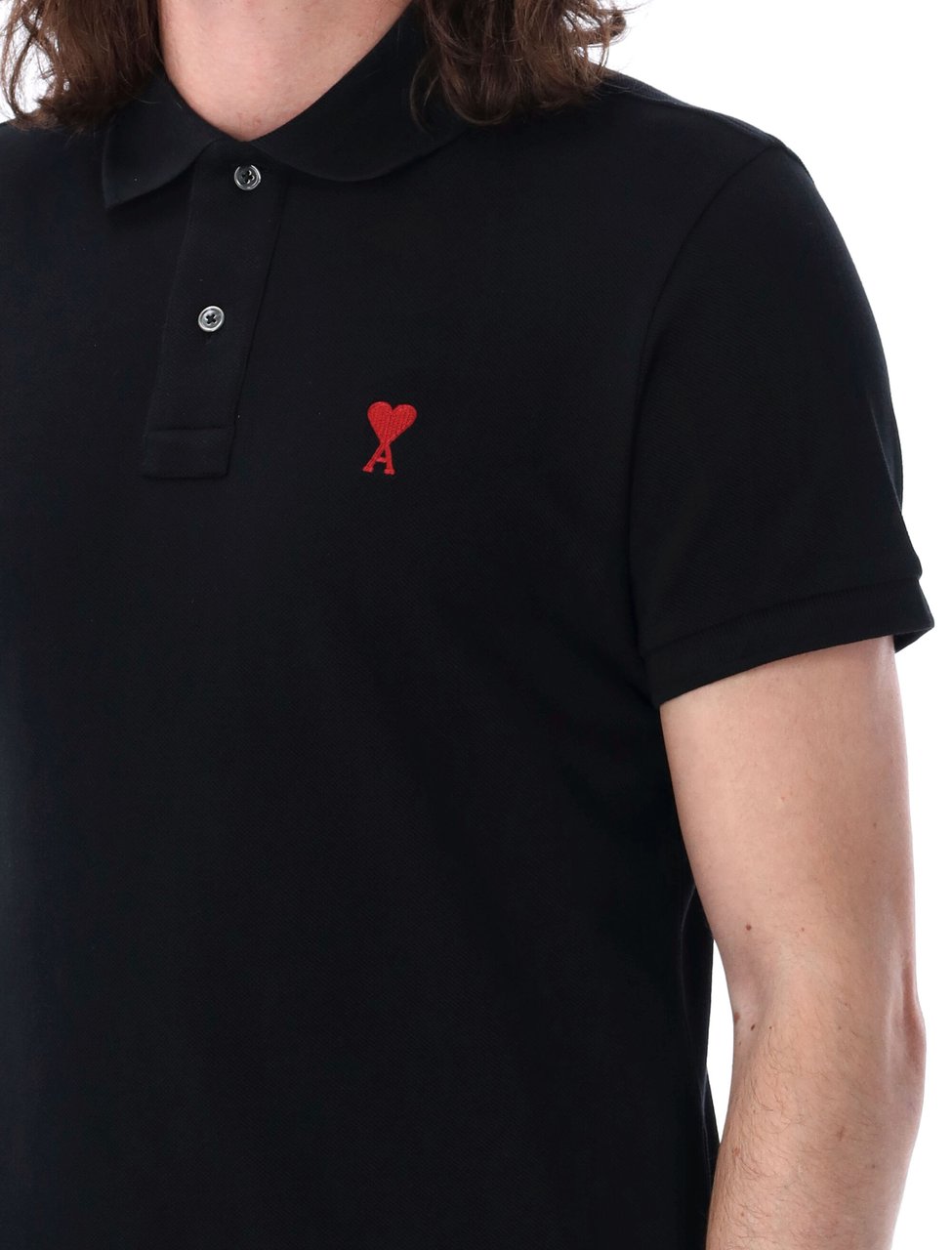 AMI Paris polo ami de coeur 2 Zwart