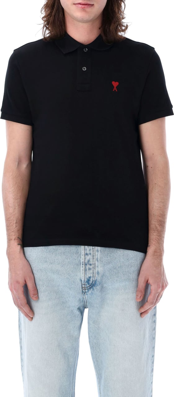 AMI Paris polo ami de coeur 2 Zwart
