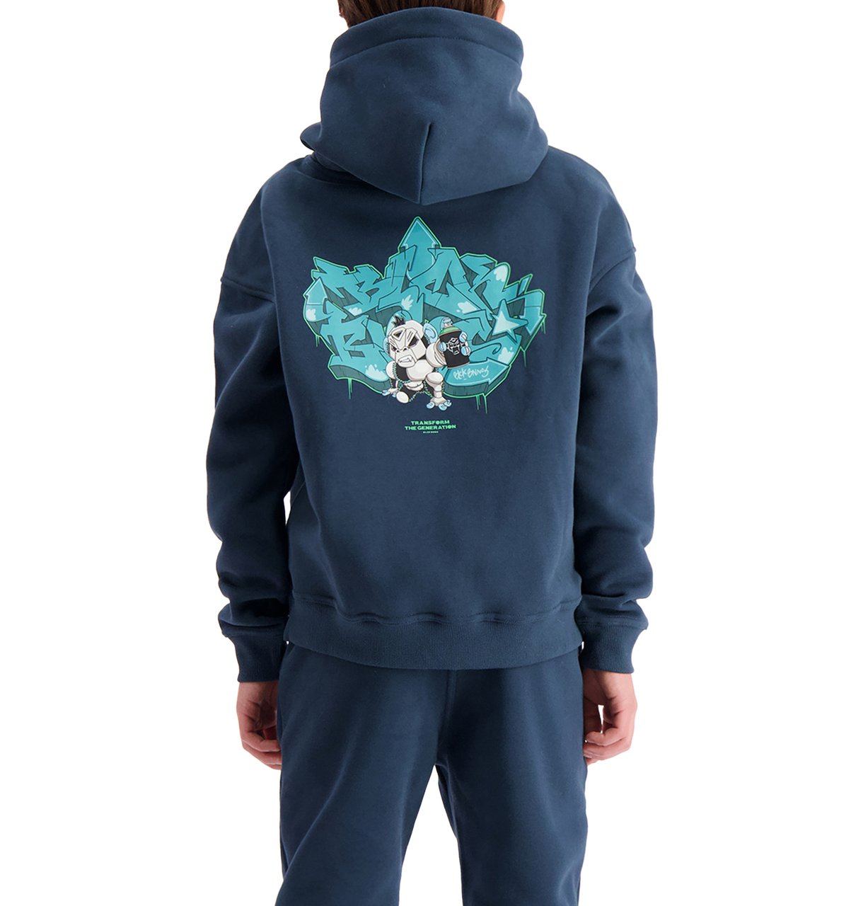 Black Bananas Kids Sprayed Hoodie Blauw