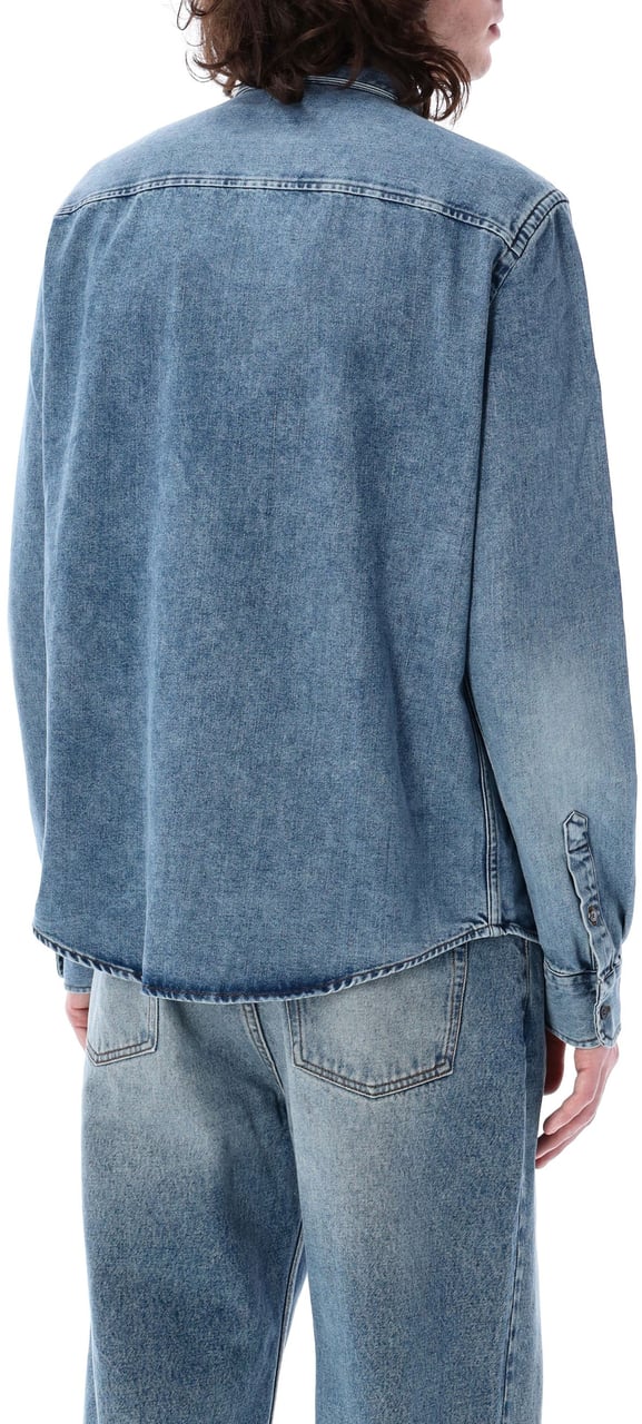 AMI Paris Denim Ami De Coeur shirt Blauw