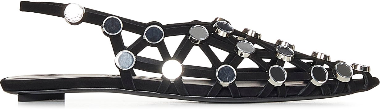 The Attico The Attico Flat Shoes Black Zwart