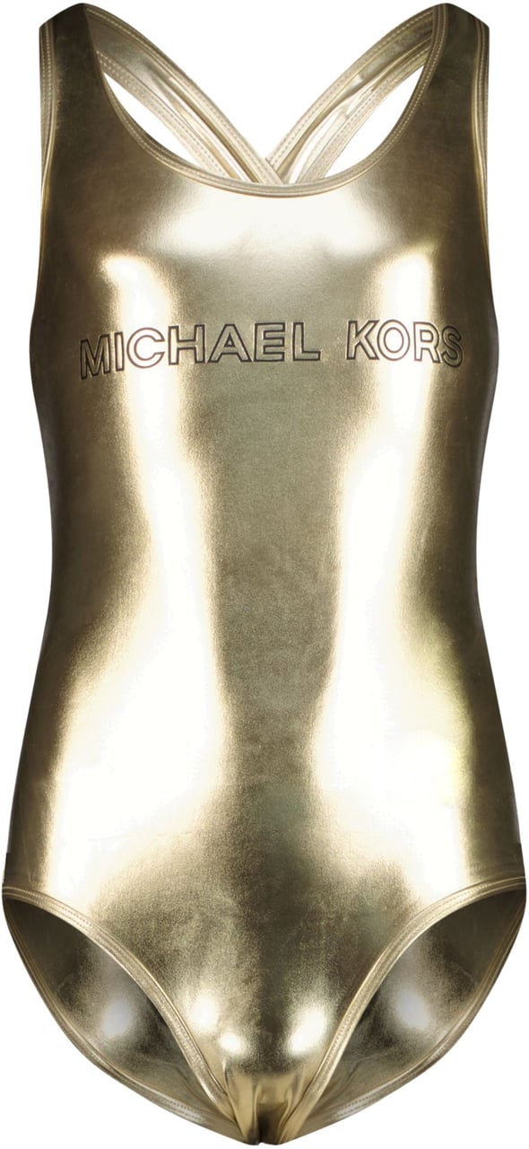 Michael Kors Michael Kors Kinder Meisjes Zwemkleding In Goud Metallic