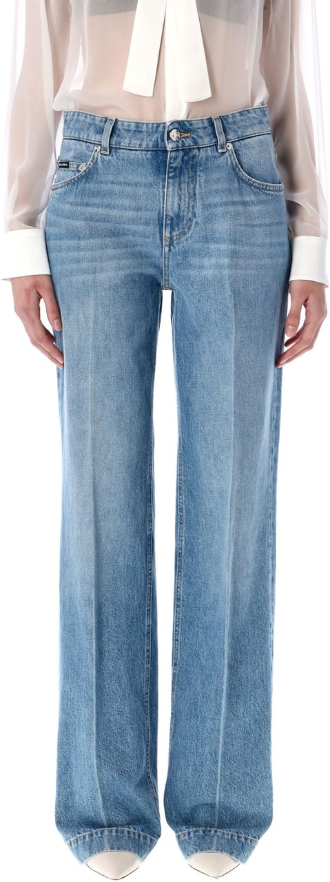 Dolce & Gabbana Pantaloni Cinque Tasche Blauw