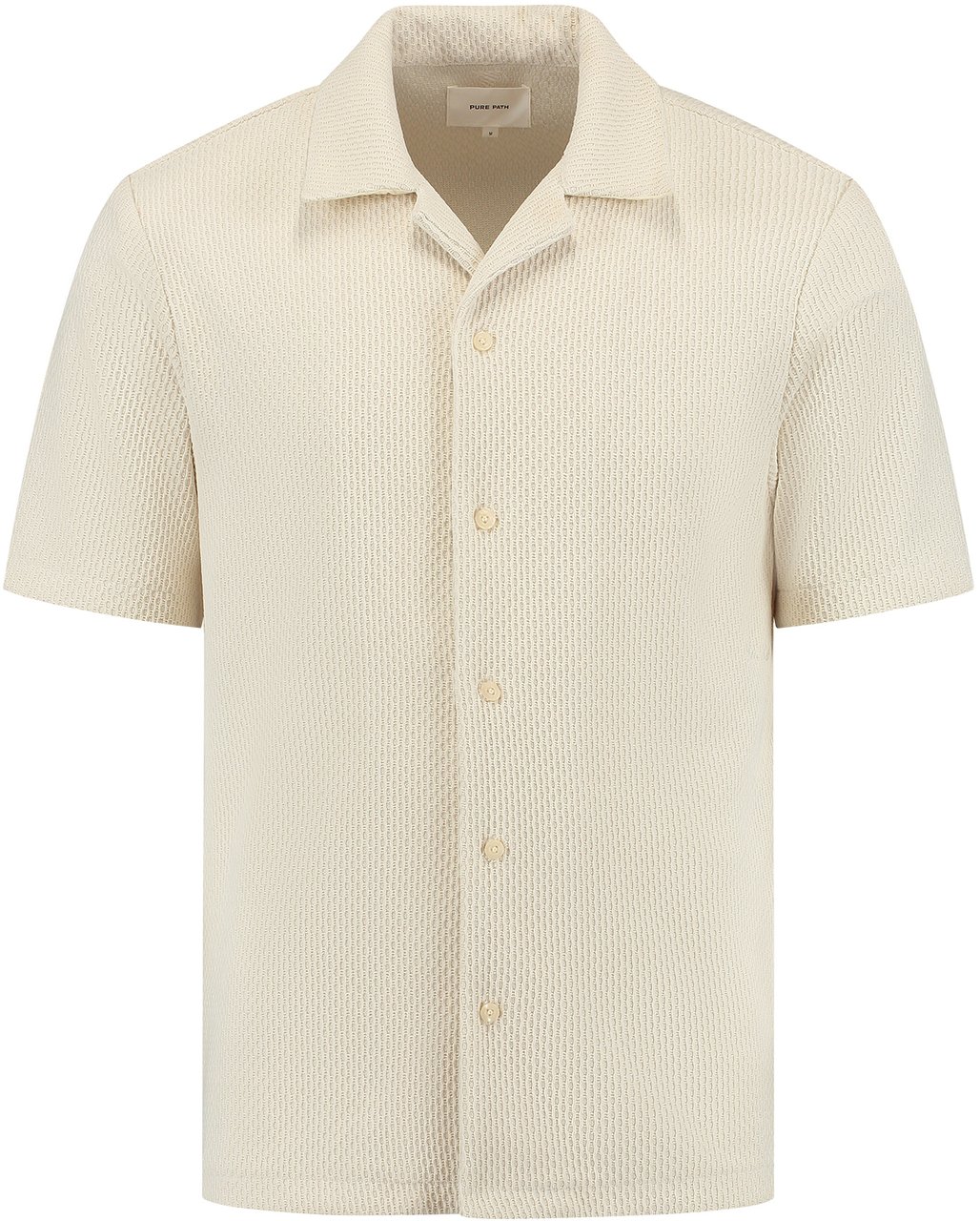 Pure Path The short sleeve honeycomb shirt Beige