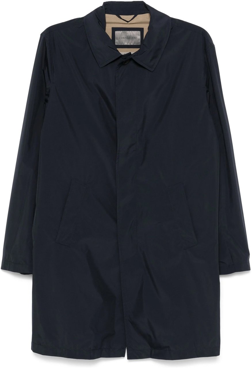 Corneliani regenmantel navy Blauw