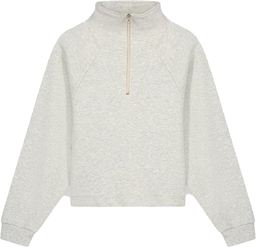 Homage to Denim Sweater with zip melange Grijs