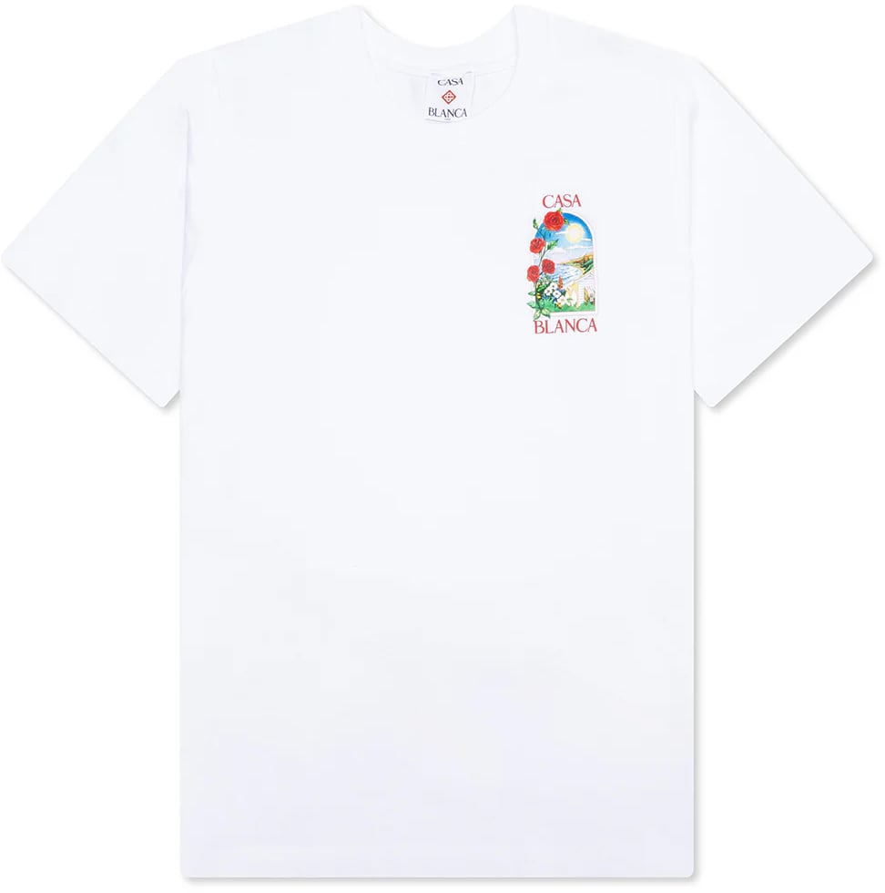 Casablanca T-shirt wit Wit