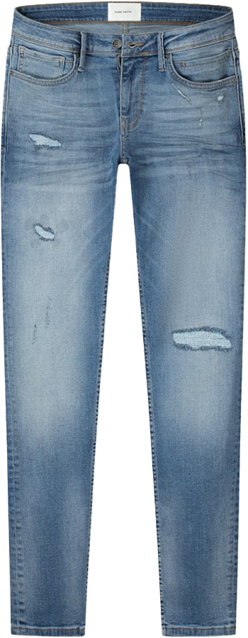 Pure Path Pure Path The Jone Denim Slim Fit Blauw
