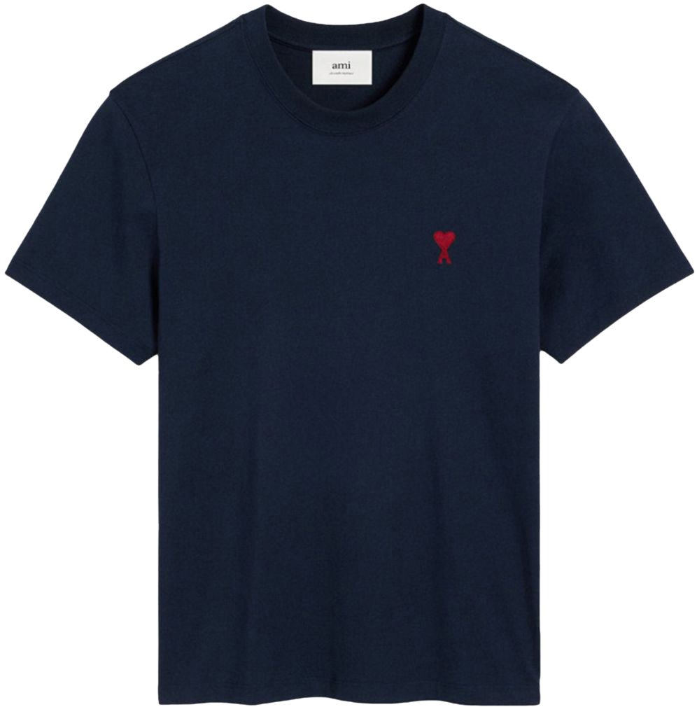 AMI Paris T-Shirts And Polos Blue Blauw