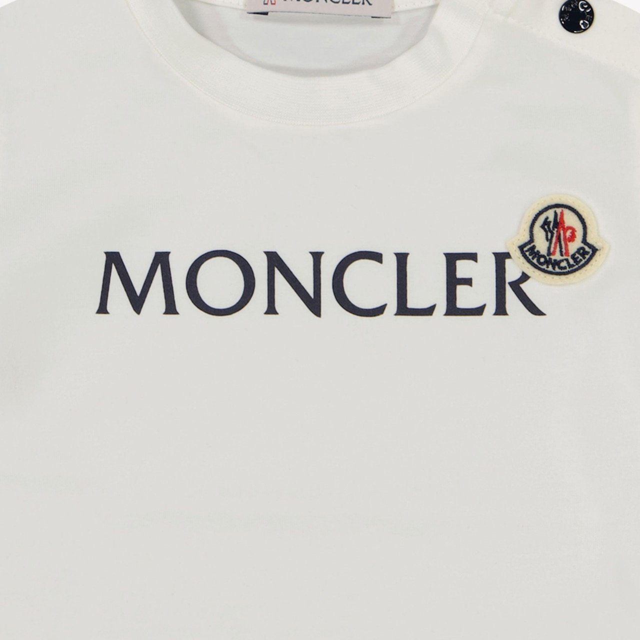 Moncler Moncler Baby Jongens T-Shirt In Wit Wit