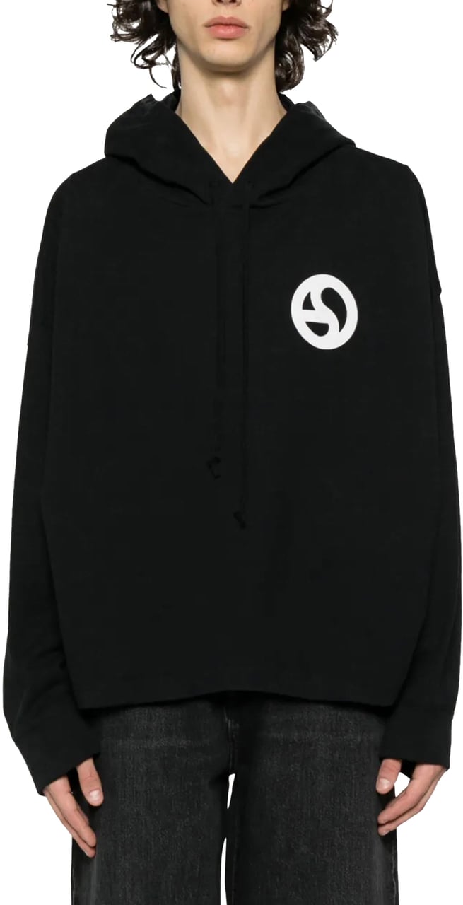 Acne Studios Fester Logogram Hoodie Zwart