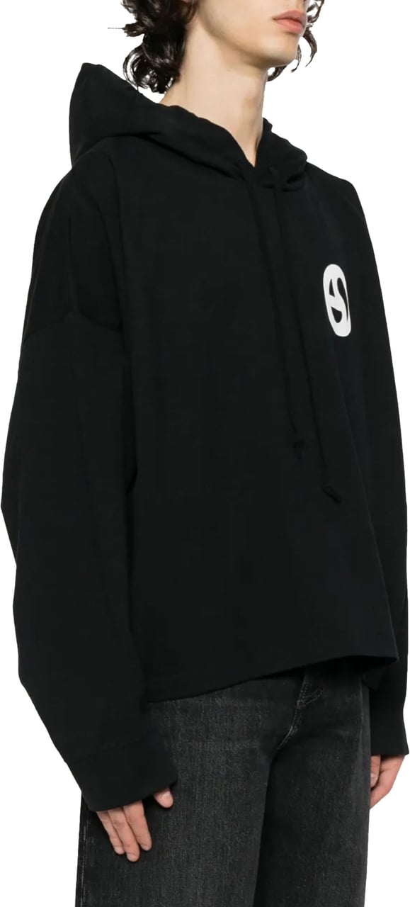 Acne Studios Fester Logogram Hoodie Zwart