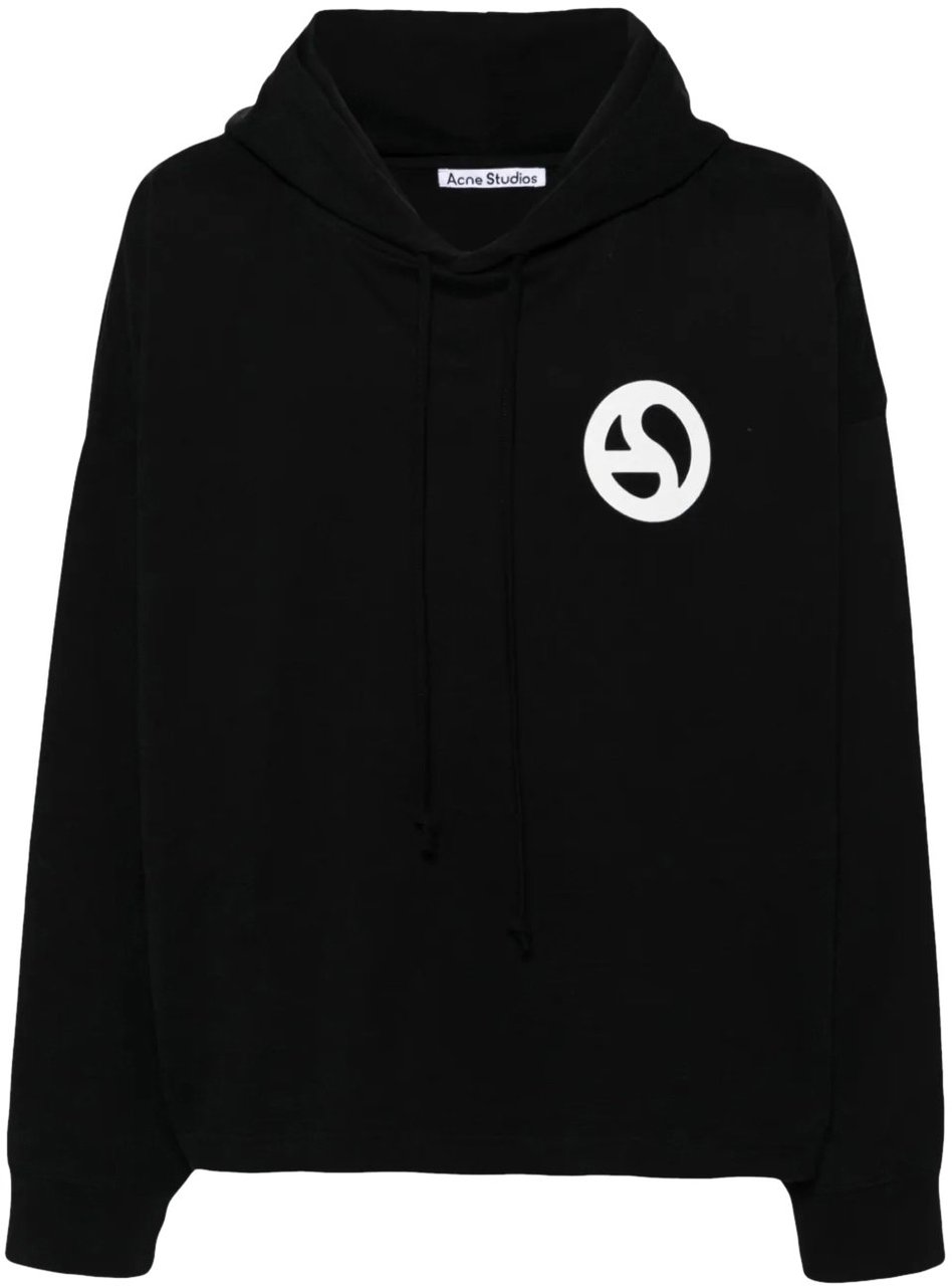 Acne Studios Fester Logogram Hoodie Zwart
