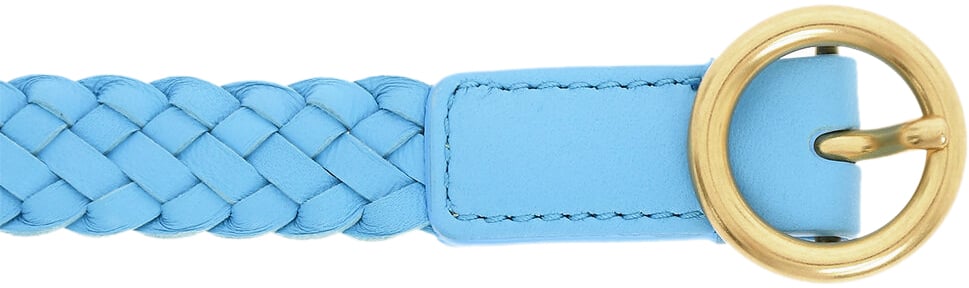 Bottega Veneta Intrecciato Nappa Leather Belt Blauw