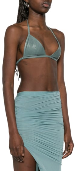 Rick Owens Leather Bra Mouthwash Blauw