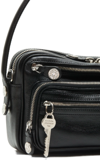 Acne Studios Leather Bag Black Zwart
