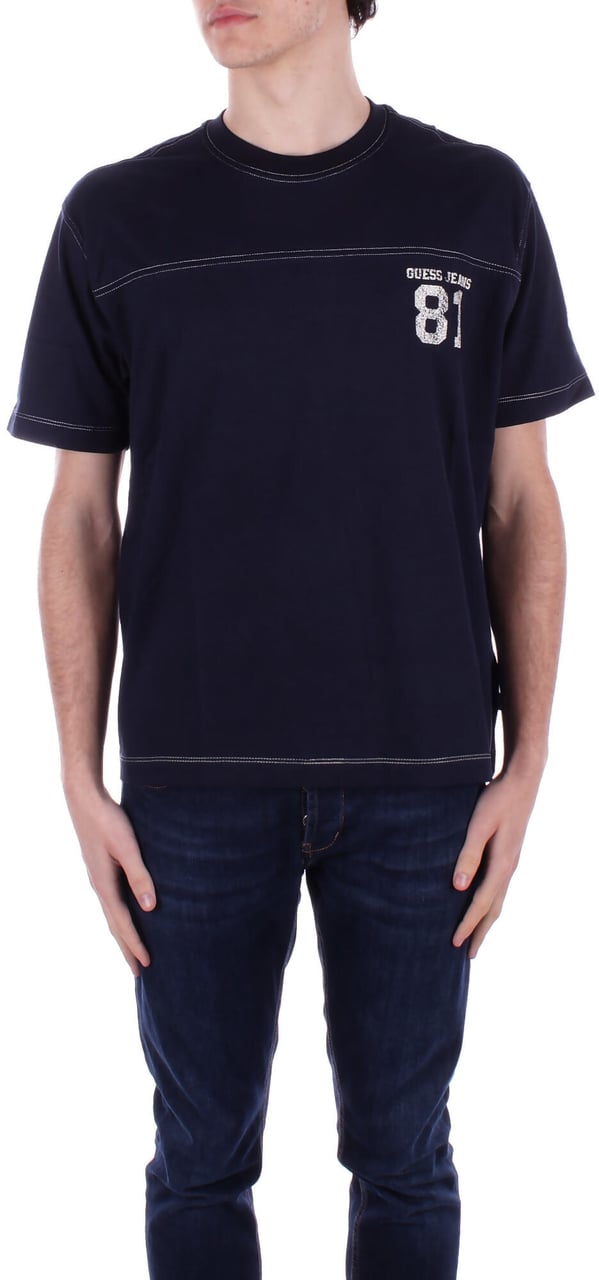Guess T-Shirts And Polos Blue Blauw