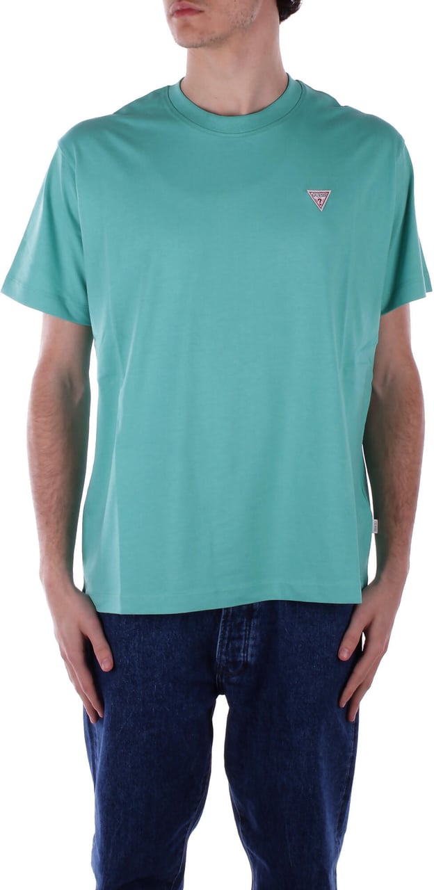 Guess T-Shirts And Polos Verde Acqua Groen