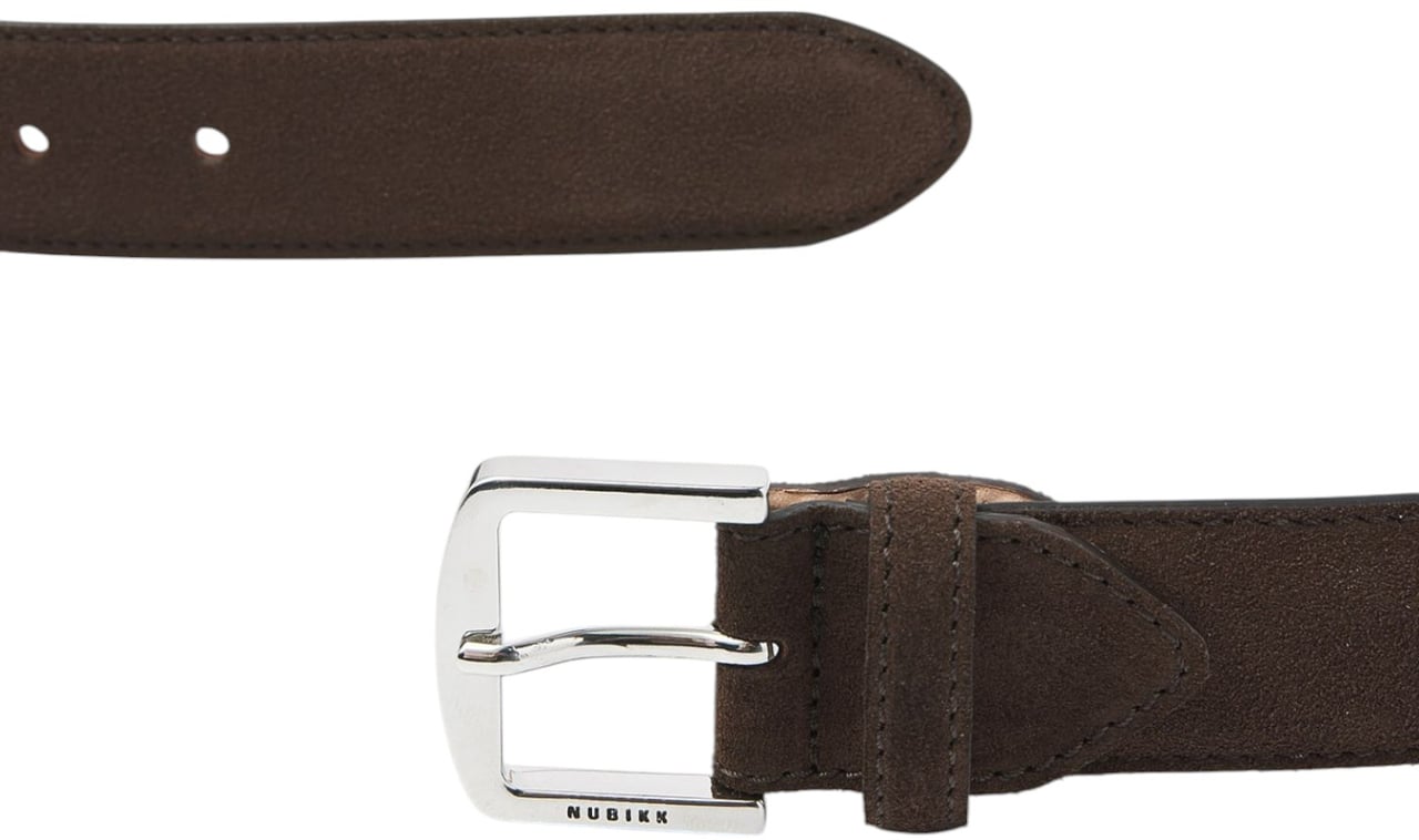 Nubikk James Belt | Donkerbruin Suède Riem voor Heren Divers