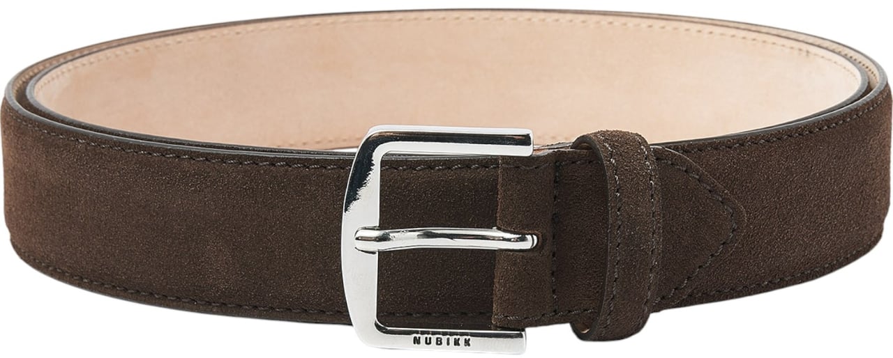 Nubikk James Belt | Donkerbruin Suède Riem voor Heren Divers