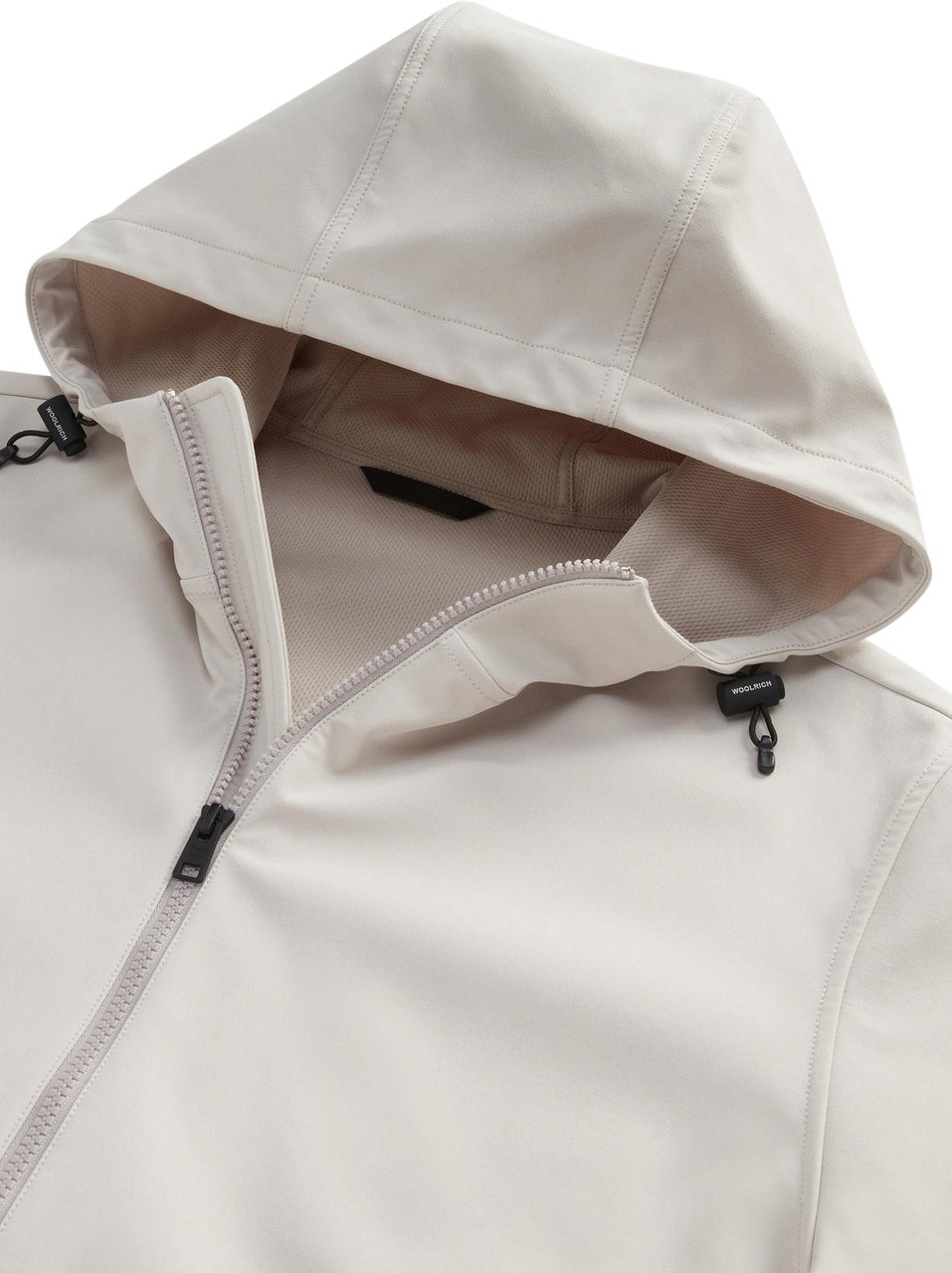 Woolrich Soft Shell Full-Zip Hoodie Dove Beige
