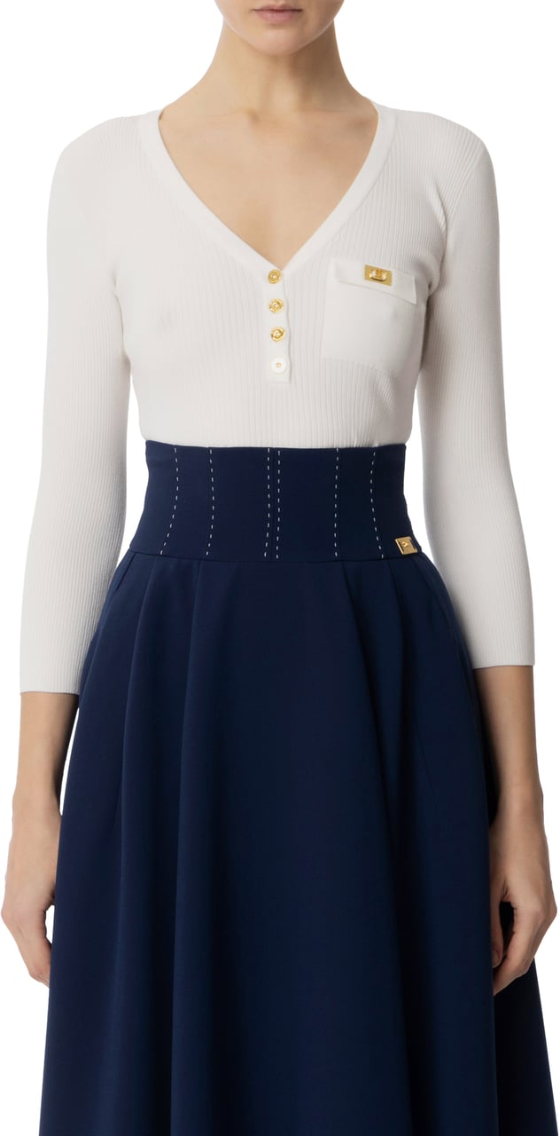 Elisabetta Franchi Sweaters Cyan Cyaan
