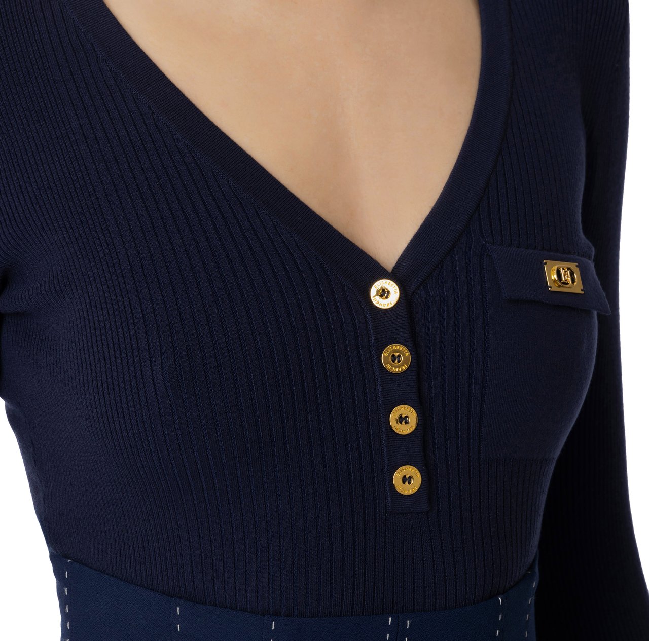 Elisabetta Franchi Sweaters Blue Blauw