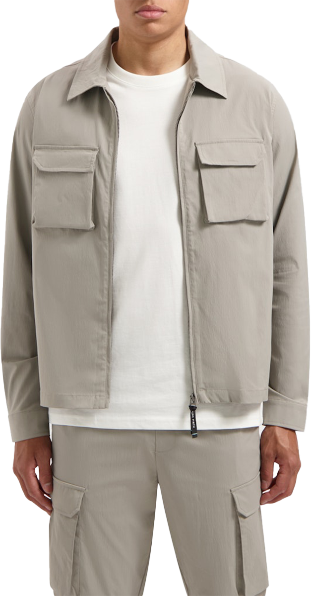 Pure Path Pure Path Overshirt Met Rits Beige
