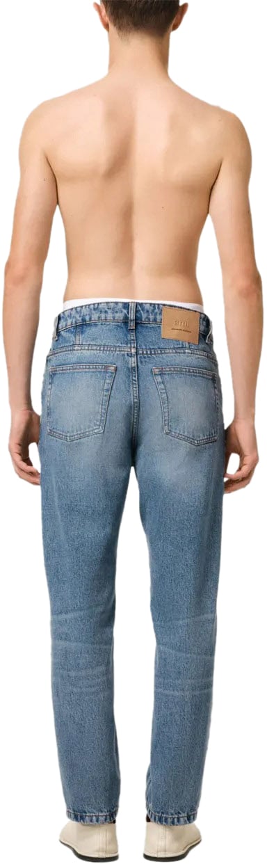 AMI Paris jean a coupe fuselee Blauw