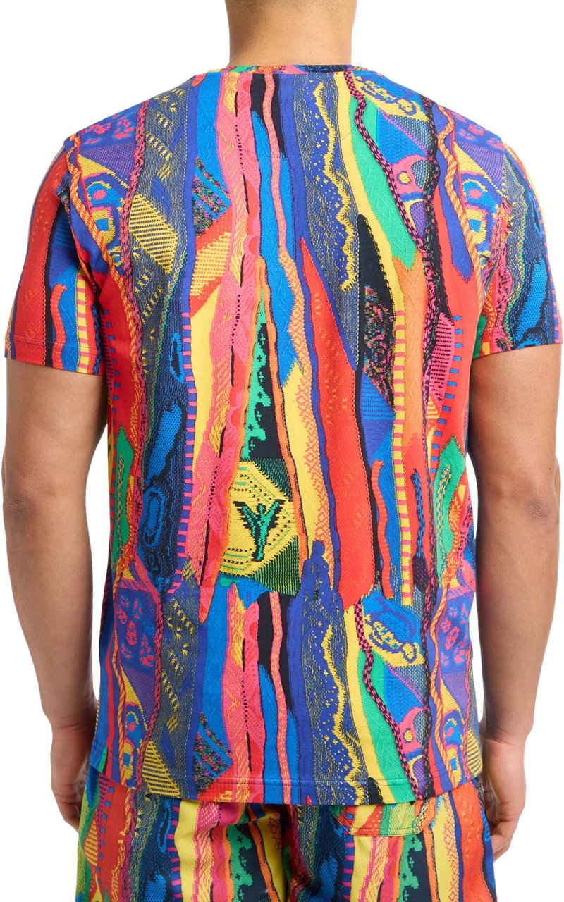 Carlo Colucci Knit Print T-shirt Red Divers