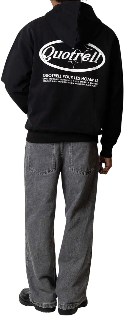 Quotrell Sydney Zip Hoodie | Black/white Zwart
