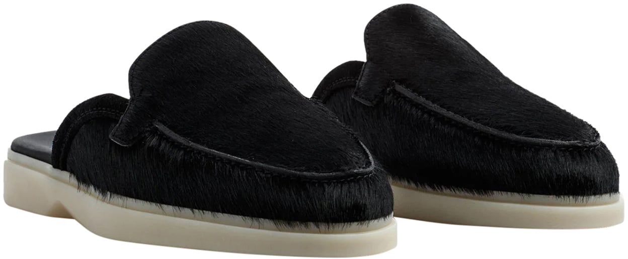 Mason Garments Amalfi Mule Pony Black Zwart