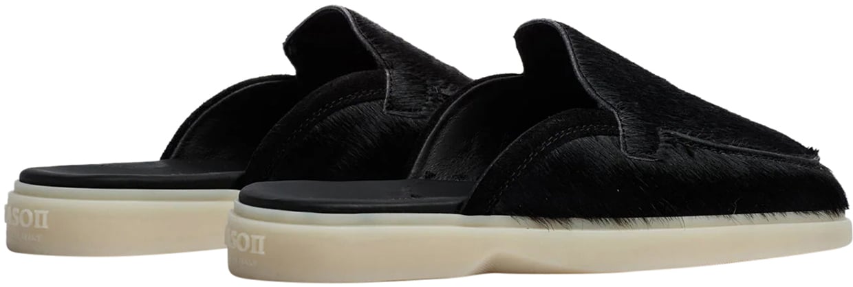 Mason Garments Amalfi Mule Pony Black Zwart