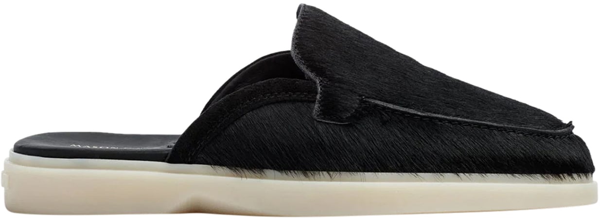 Mason Garments Amalfi Mule Pony Black Zwart