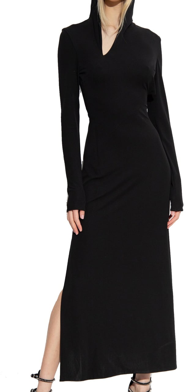 Versace Versace Black stretch viscose dress Zwart