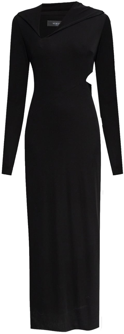 Versace Versace Black stretch viscose dress Zwart