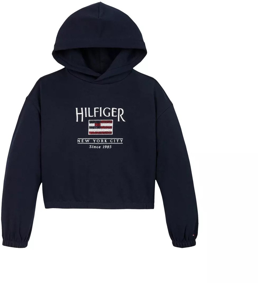 Tommy Hilfiger Sequin Flag Hoodie Blauw