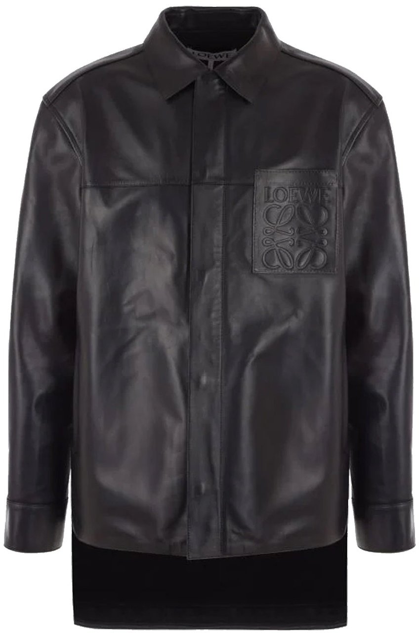 Loewe Loewe Leather Jacket Zwart