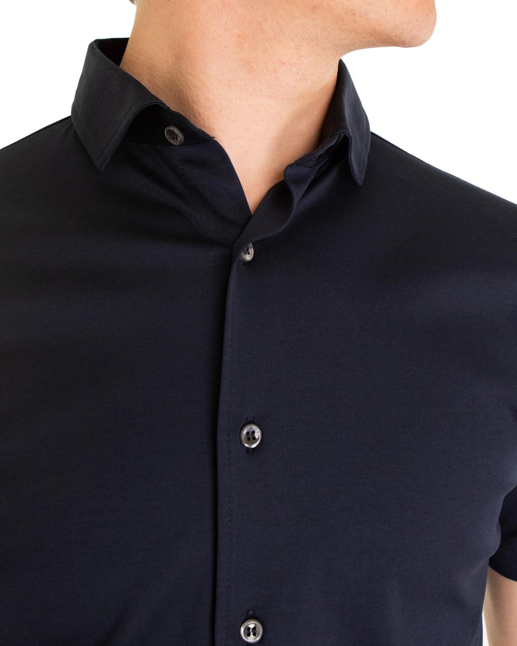 Valenza Heren Interlock Supima Shirt Blauw Blauw