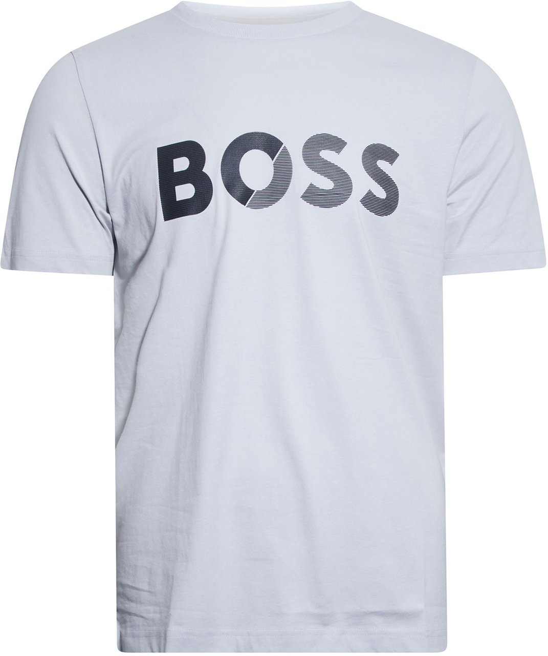 Boss Tee Tape Logo Light Grey Grijs