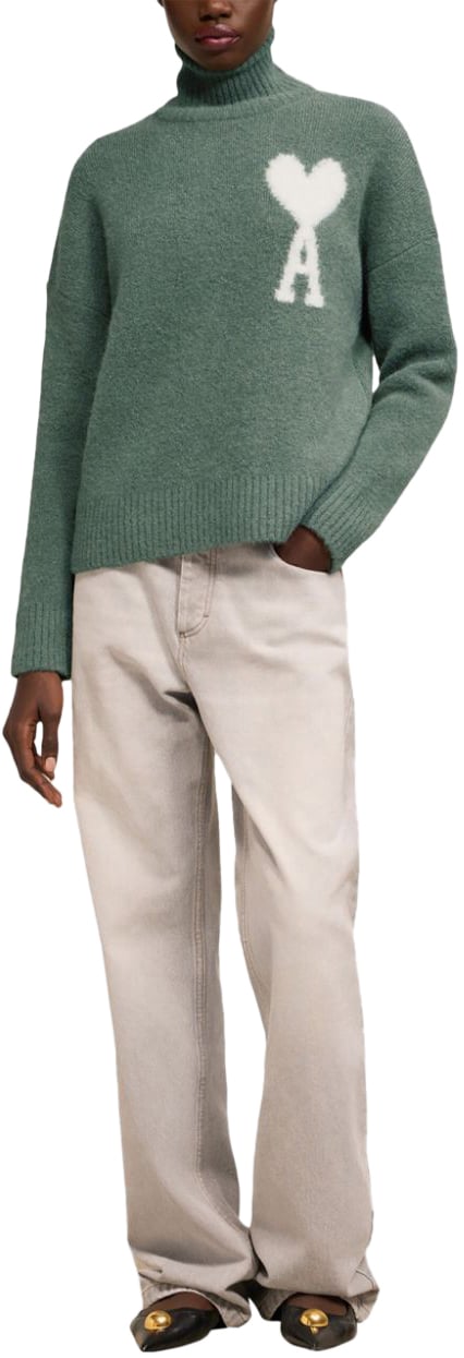AMI Paris OFF WHITE ADC SWEATER Groen
