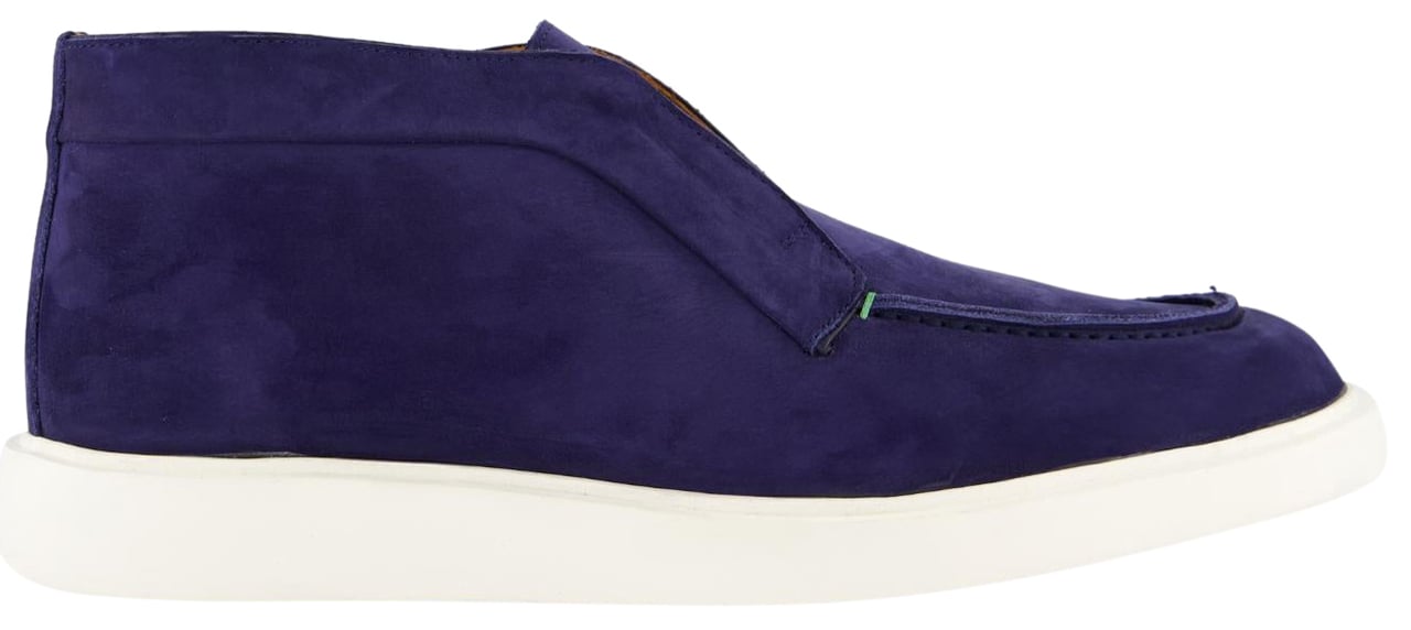 Atelier Verdi Heren Enzo Nubuck Loafer Navy Blauw