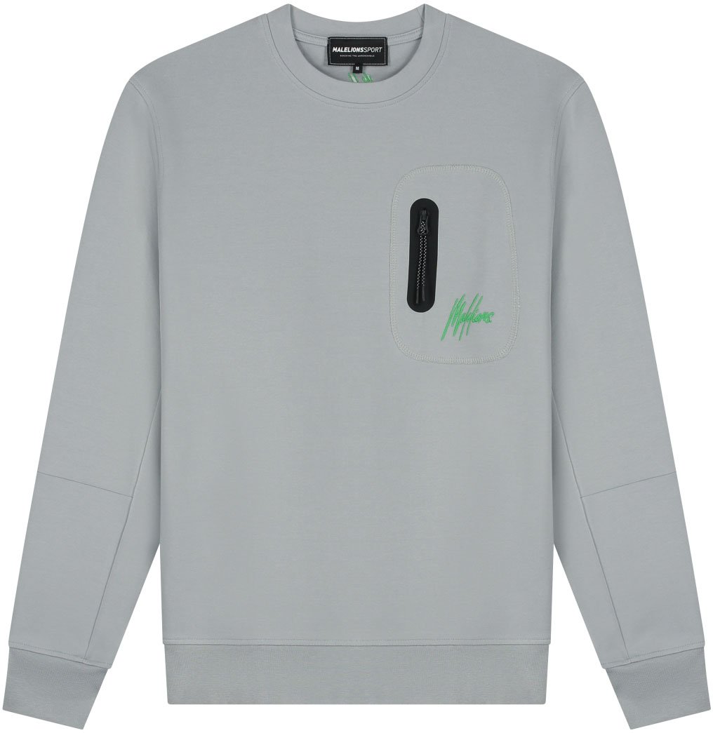 Malelions Malelions Sport Counter Sweater Grijs