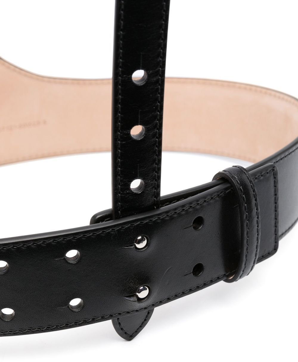 Alexander McQueen Leather Harness Zwart
