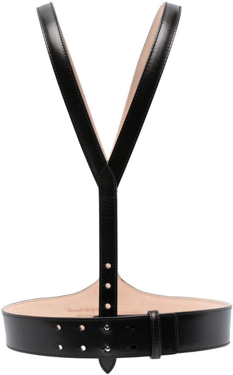 Alexander McQueen Leather Harness Zwart