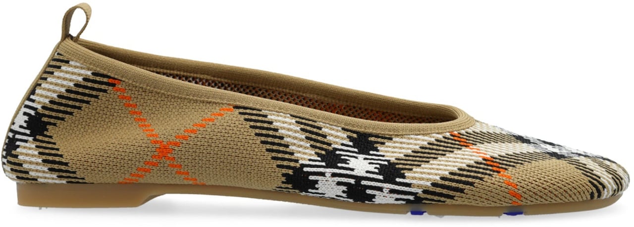 Burberry Burberry Checkered Knitted Ballerina Shoes Beige
