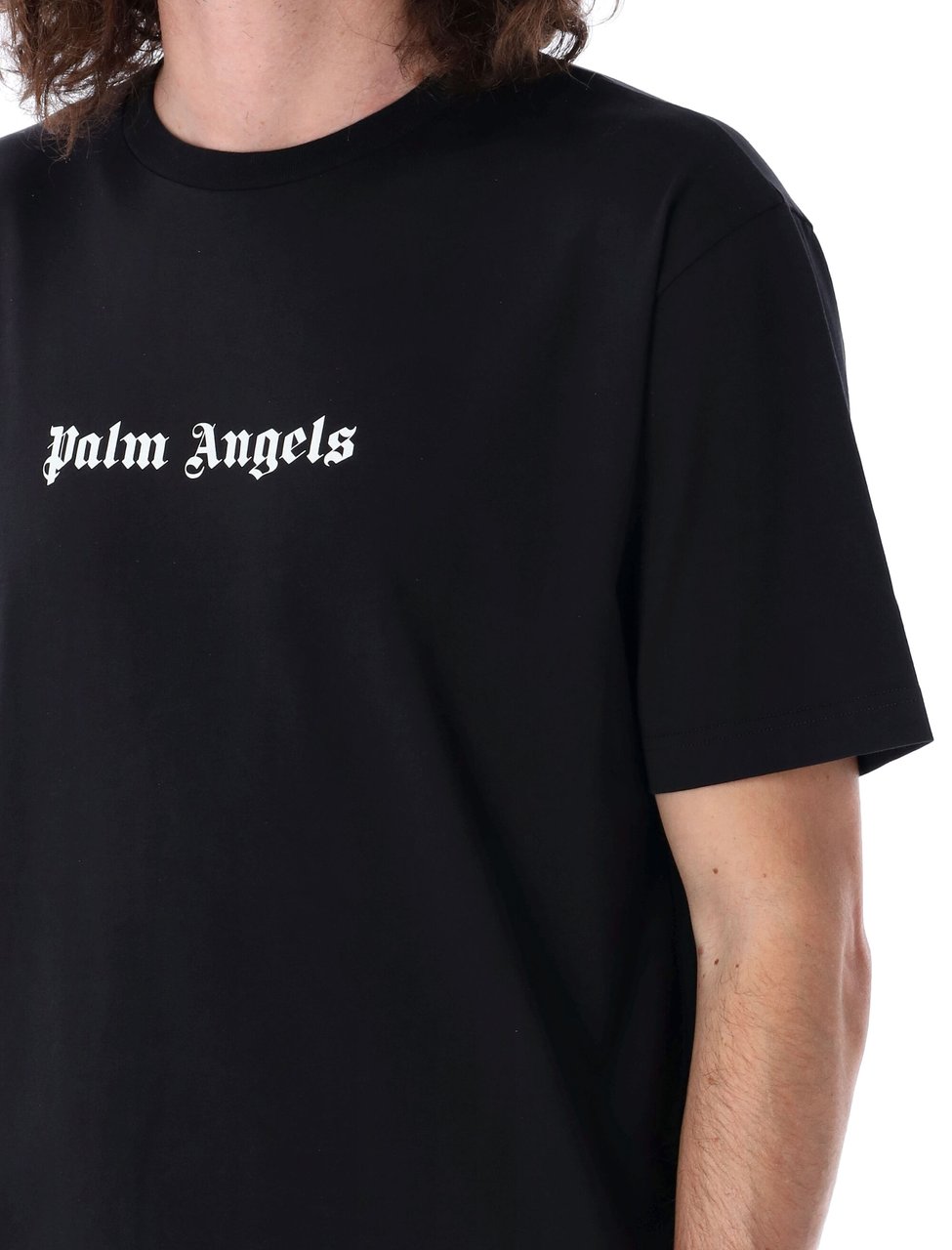 Palm Angels Palm Angels T-shirt E Polo Nero E Bianco Zwart