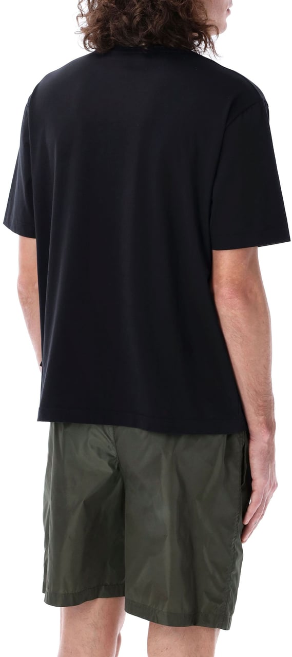 Palm Angels Palm Angels T-shirt E Polo Nero E Bianco Zwart