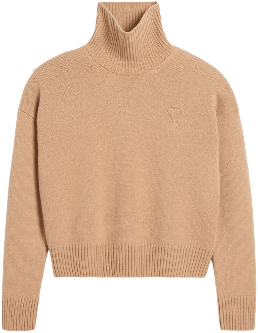 AMI Paris Logo Knit Sweater Bruin